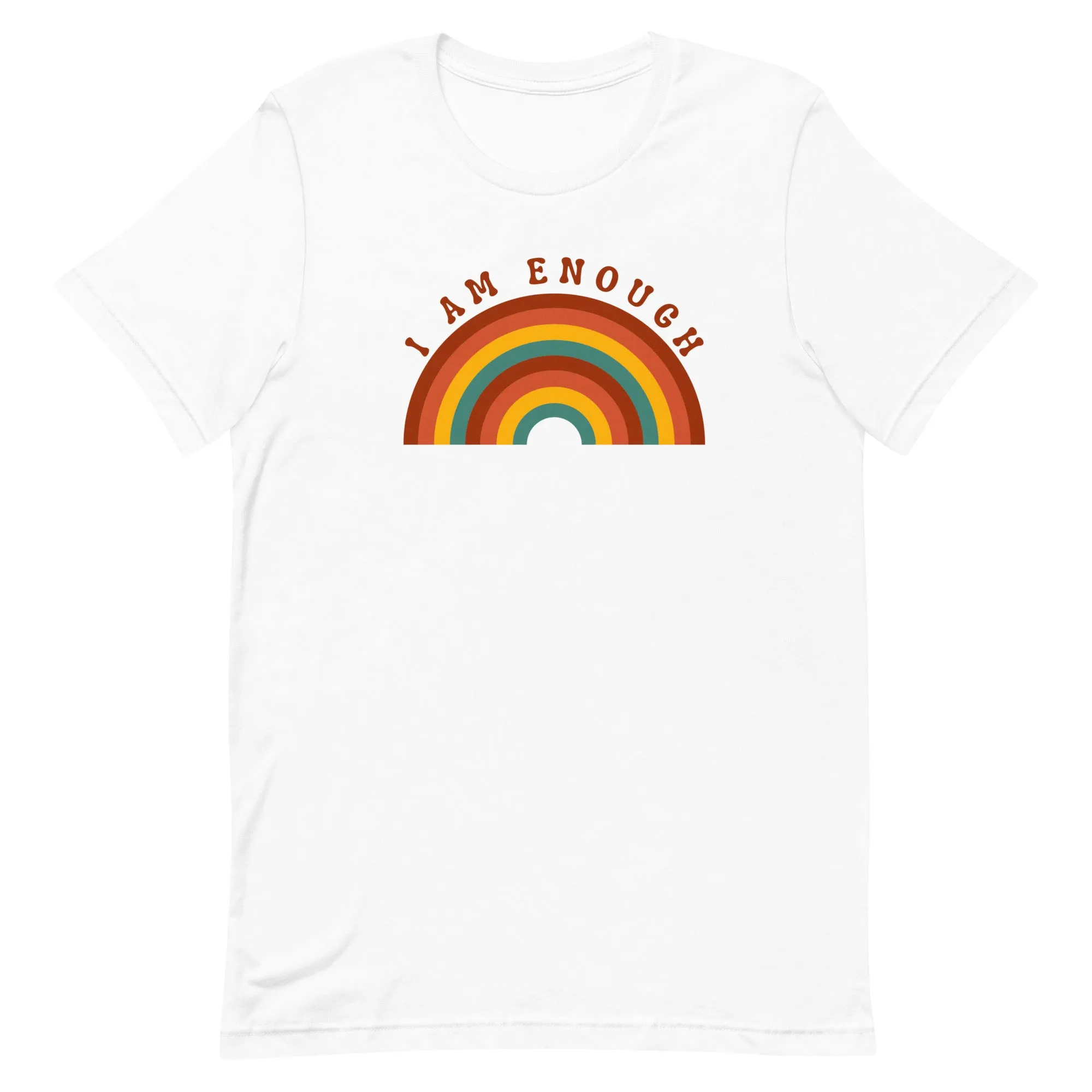 I AM ENOUGH RAINBOW Inspirational Positive Affirmation T-Shirt for Men