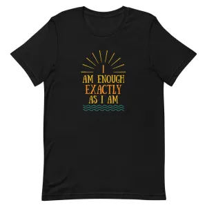 I AM ENOUGH VINTAGE Custom Inspirational Graphic T-Shirt for Men