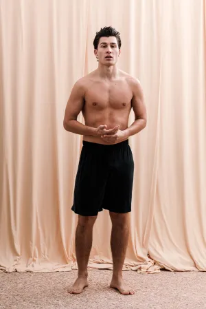 Iberis Ribbed Boxer Shorts Black