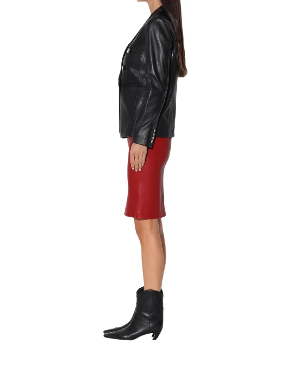 Icon Luxe Leather Blazer for Women