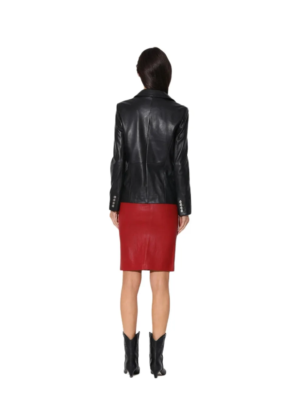 Icon Luxe Leather Blazer for Women