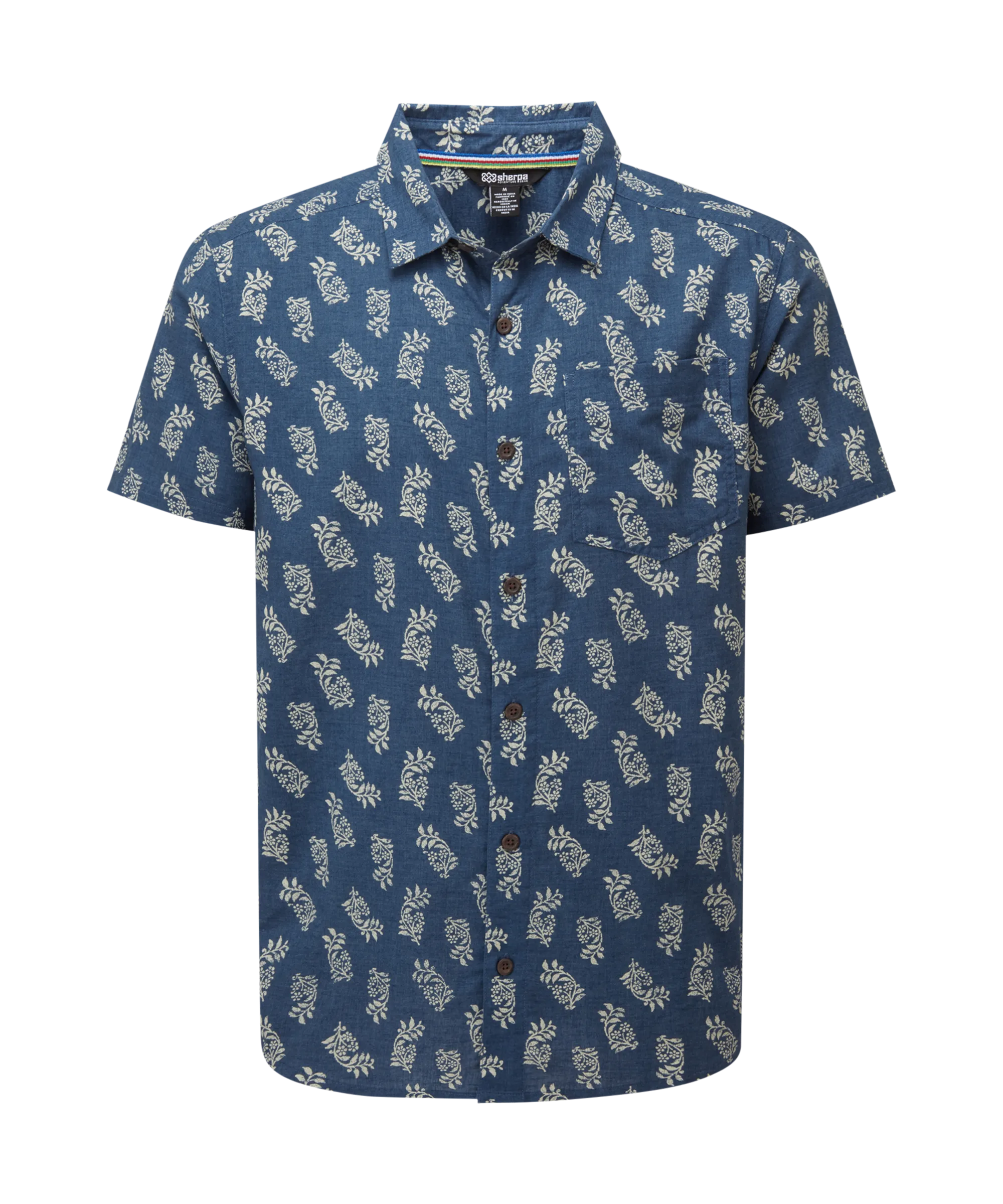 Indi Floral Short Sleeve Shirt - Rathee Blue