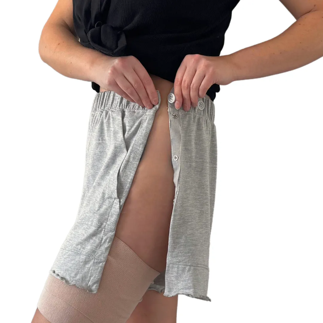 Inspired Comforts Post Surgery Women Tear Away Shorts with Side Snaps