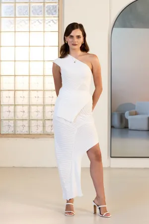 ISADORA ASYMMETRICAL KNIT MAXI SKIRT