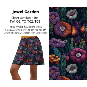 Jeweled Garden Skort with Pockets