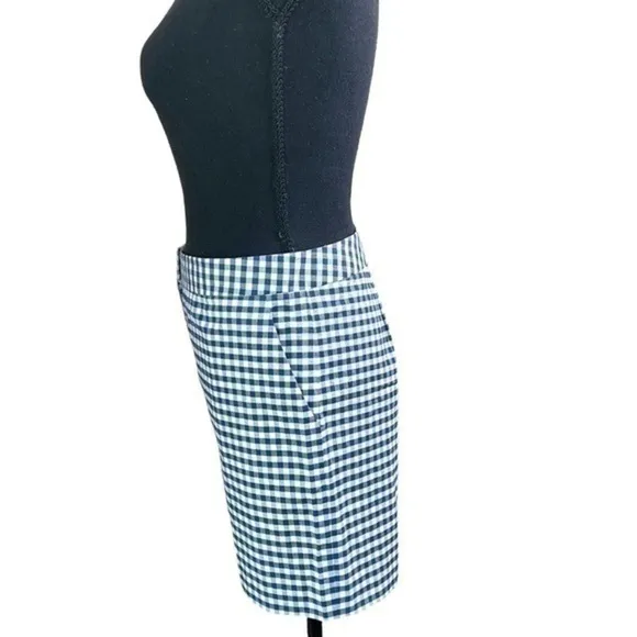 J.McLaughlin Women’s Cosmo White and Royal Blue Gingham Shorts Size 10 NWT