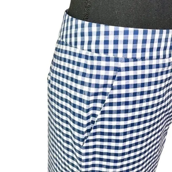 J.McLaughlin Women’s Cosmo White and Royal Blue Gingham Shorts Size 10 NWT
