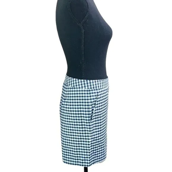 J.McLaughlin Women’s Cosmo White and Royal Blue Gingham Shorts Size 10 NWT