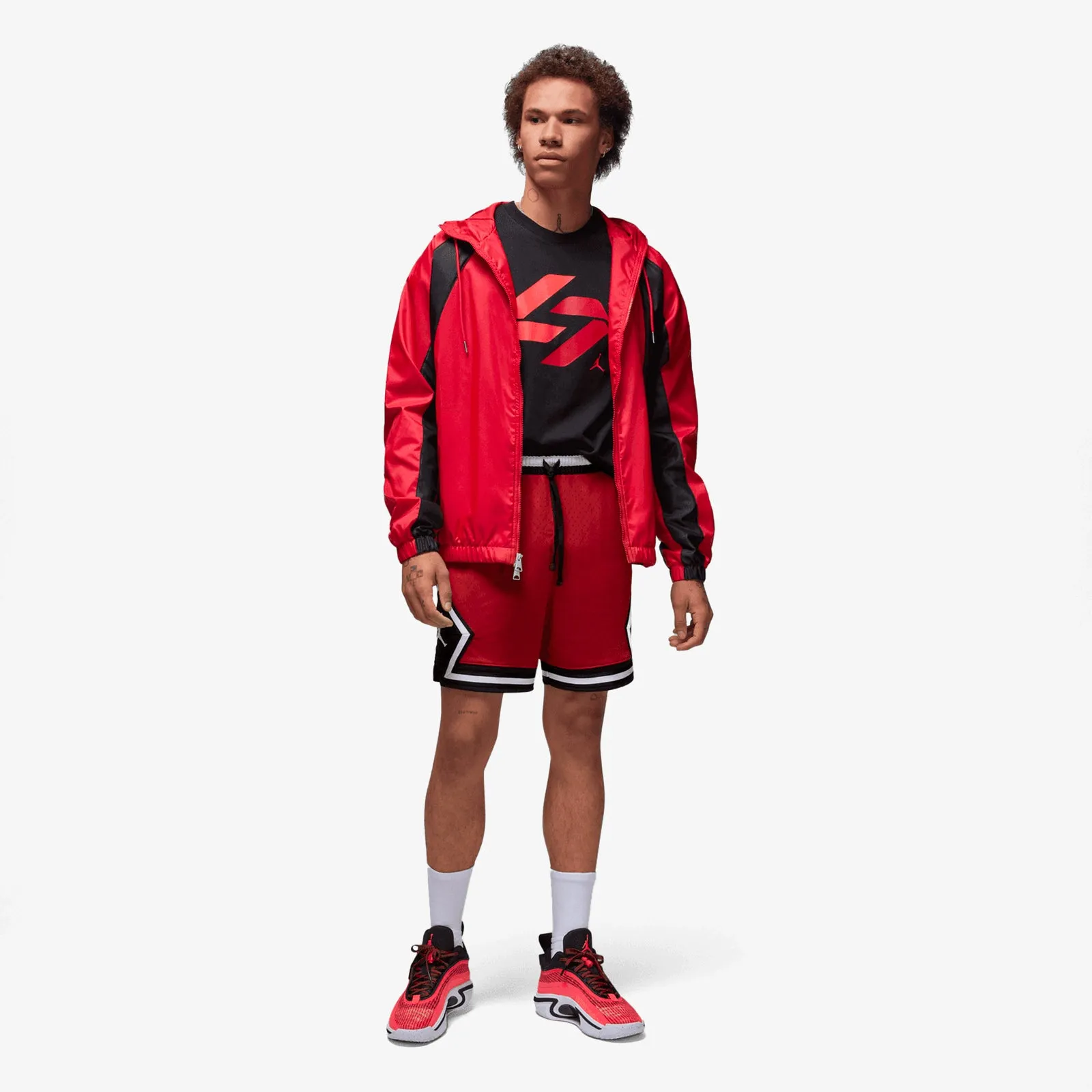 Jordan Sport Dri-FIT Diamond Shorts - Red/White