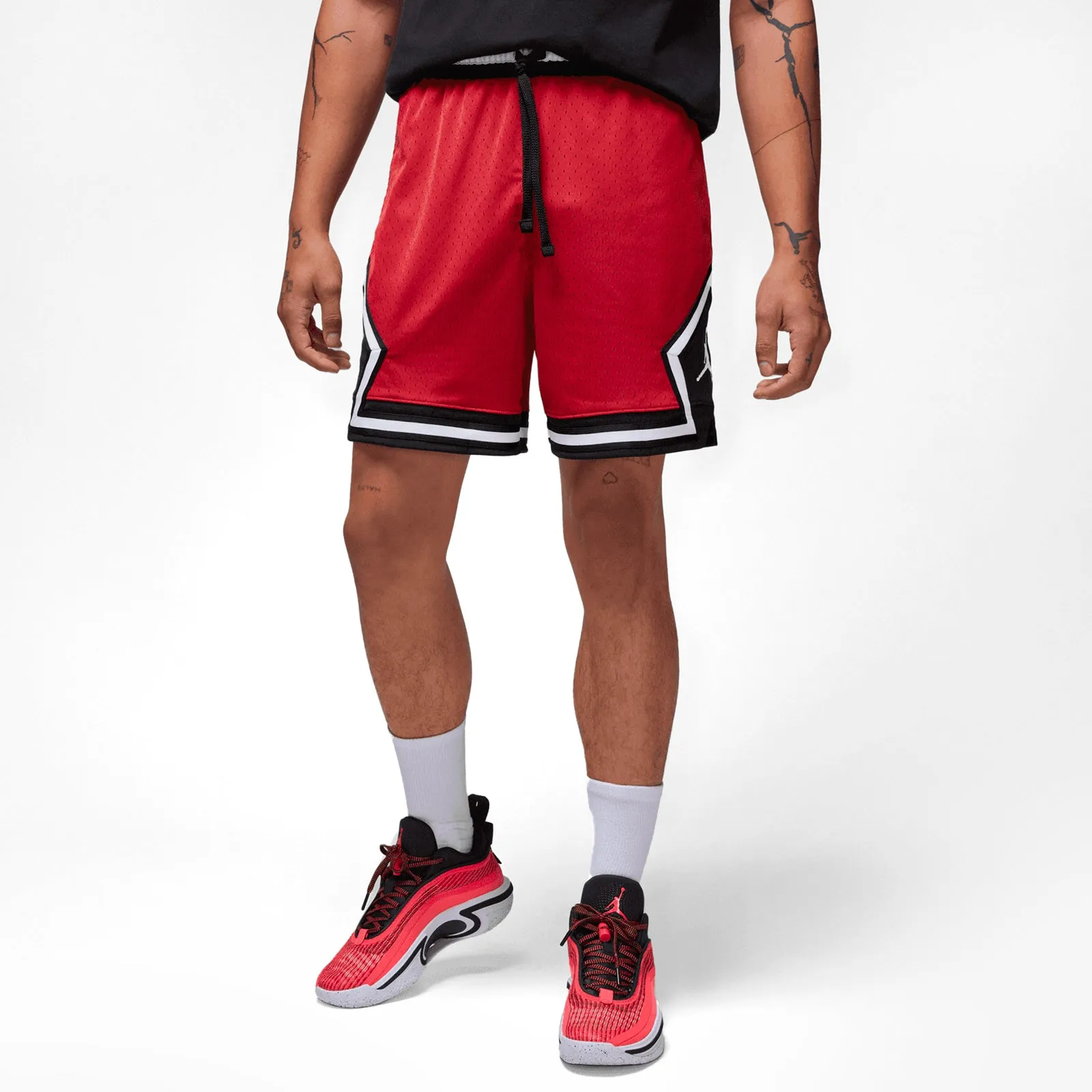 Jordan Sport Dri-FIT Diamond Shorts - Red/White