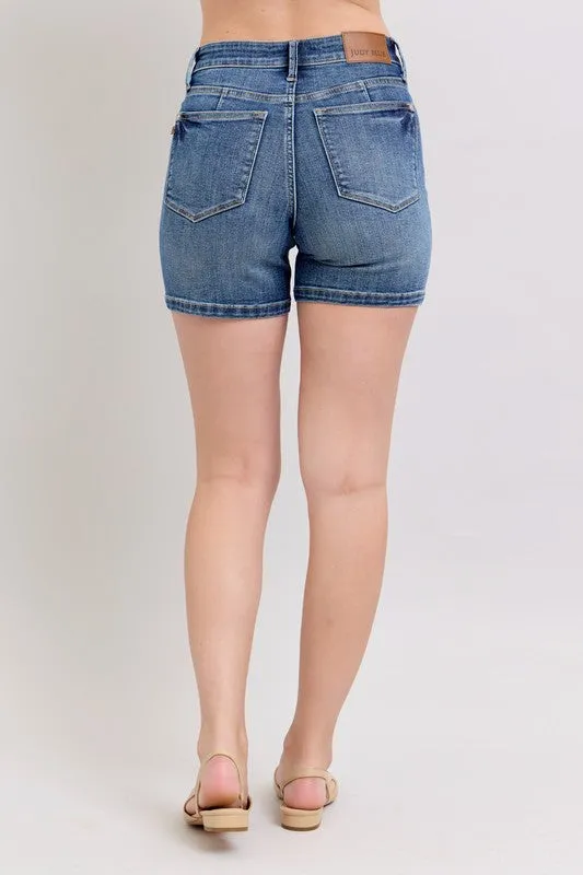 Judy Blue Full Size High Waist Denim Shorts Plus Size Avaialble
