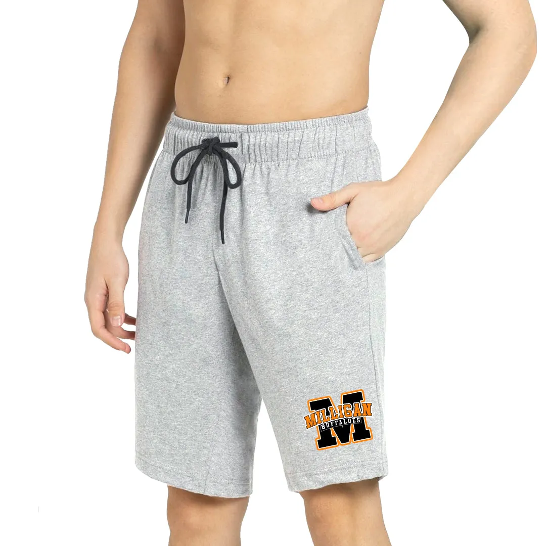 Kart Black Men's Knee Length Loopknitt Fabirc Cotton Shorts (Pack Of 2) | ANDRA-RUN_GRY-M_NVY-86