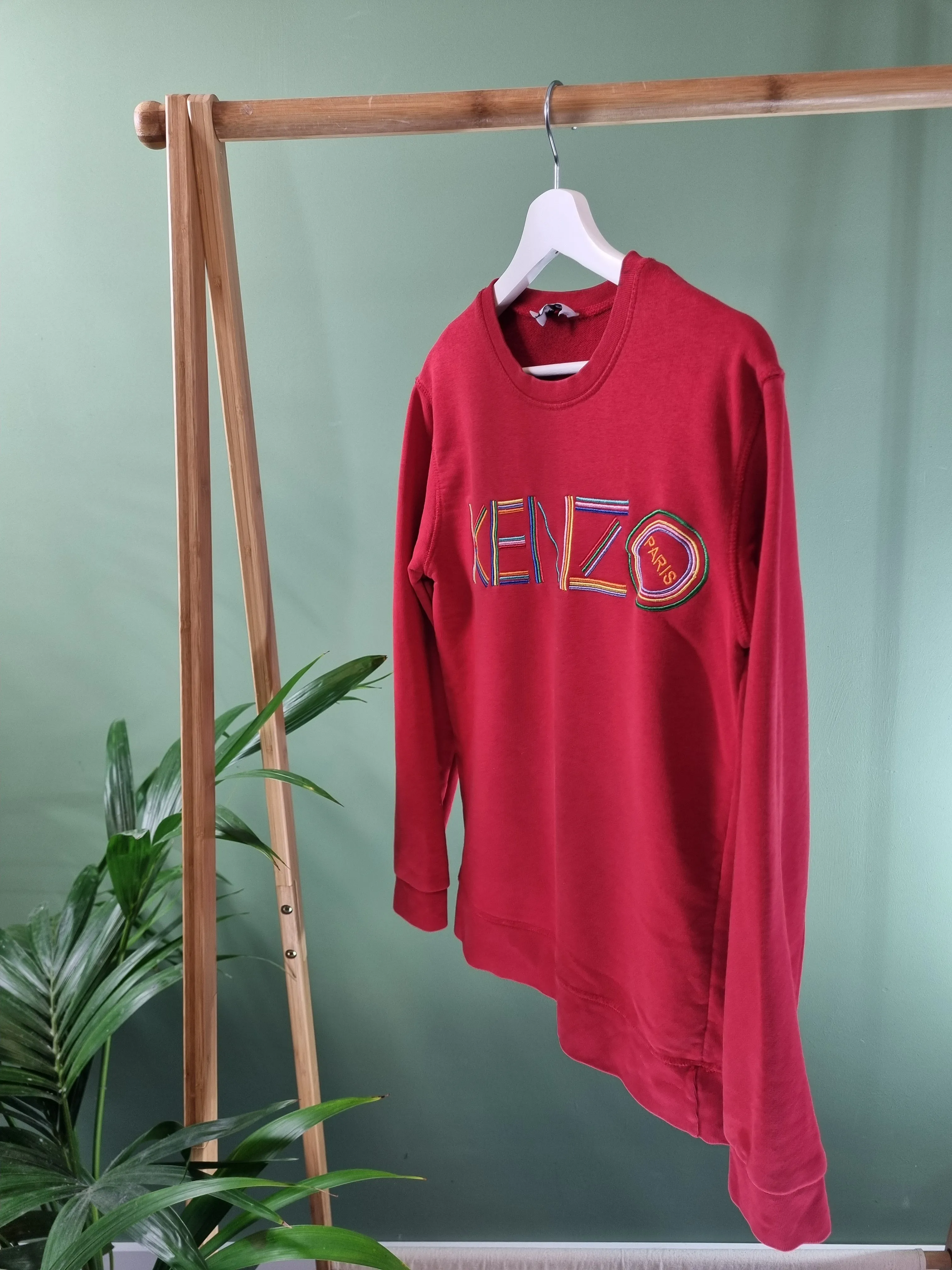 Kenzo embroidered text sweater maat M