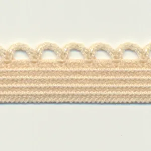 Knit Picot Stretch Tape #03 Beige