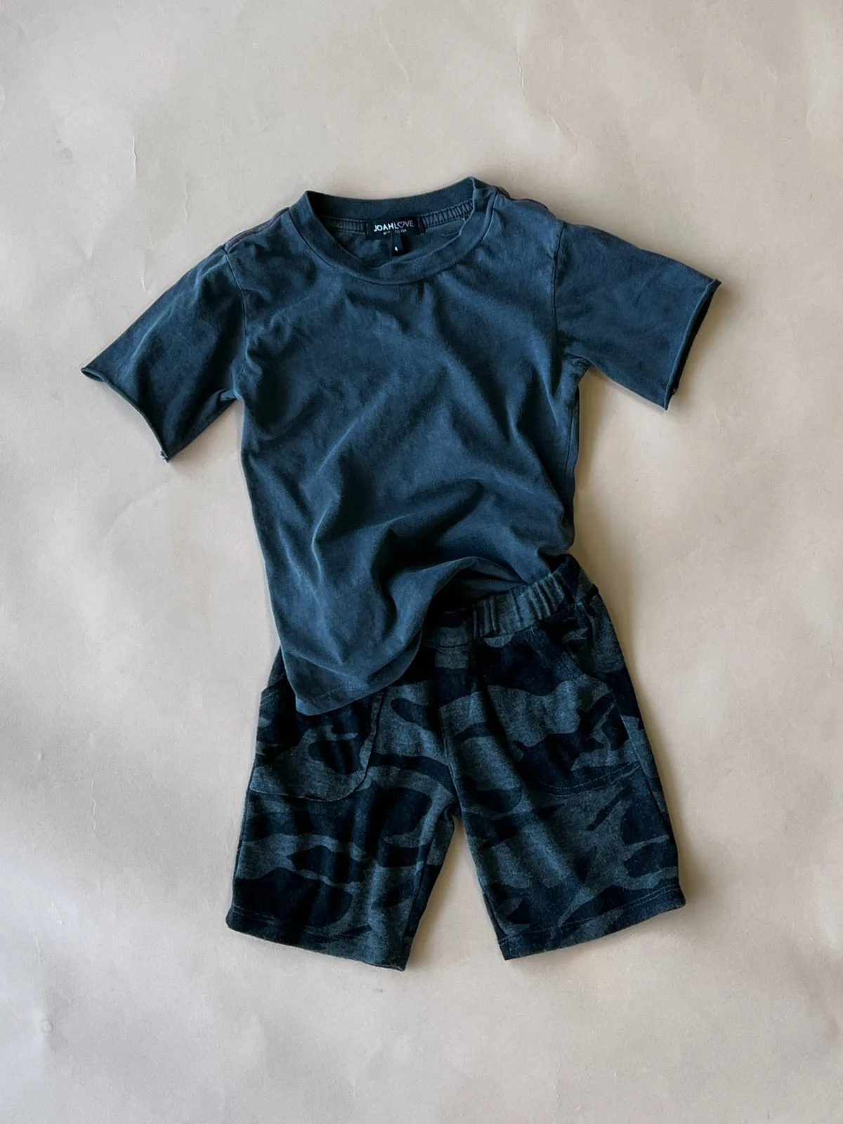 Knox Camo Shorts | Dyed Black (Kids)
