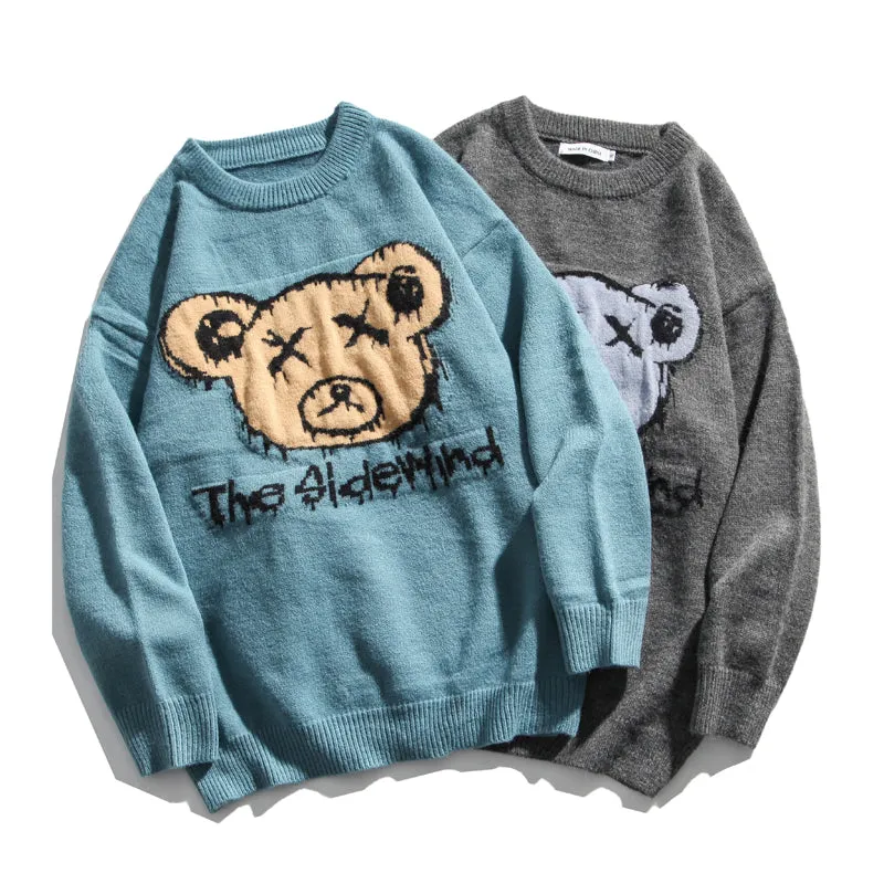 Korean Style Bear Knitted Sweater