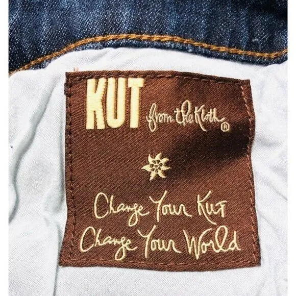 Kut From The Kloth Womens High Rise Boyfriend Dark Jean Shorts Plus Sz 20W NWT