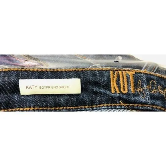 Kut From The Kloth Womens High Rise Boyfriend Dark Jean Shorts Plus Sz 20W NWT