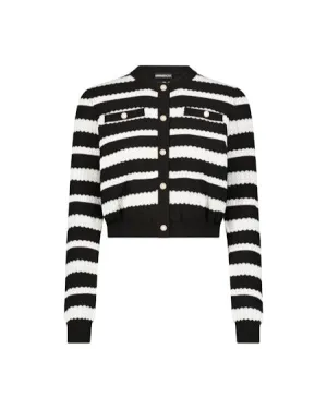 Lace Stripe Cardi