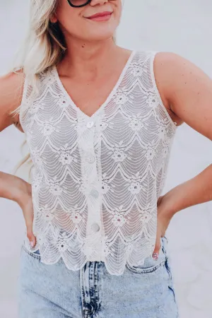 Lacie Mesh Sleeveless  Blouse - Blush