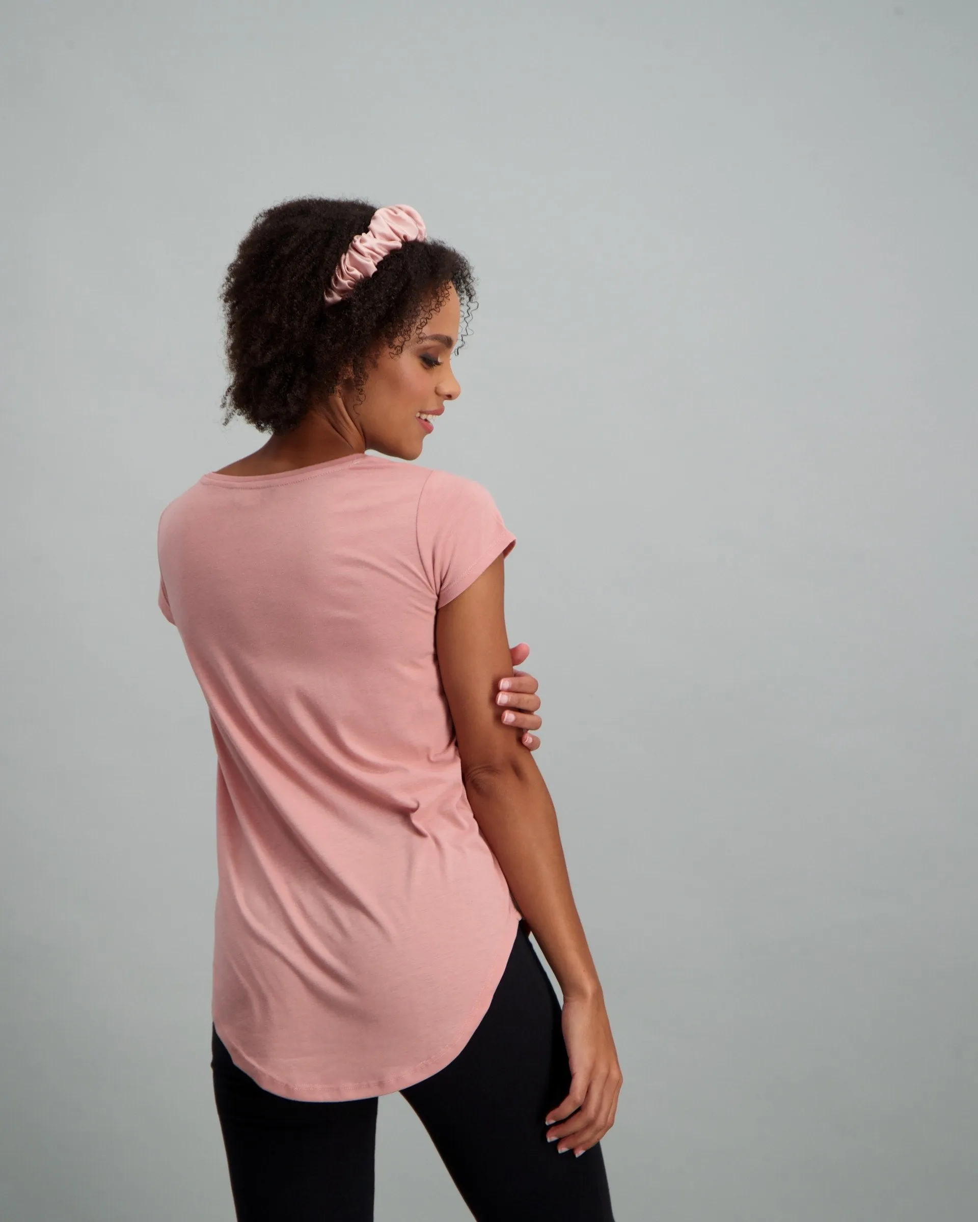 Ladies Core Pocket T-Shirt - Light Pink