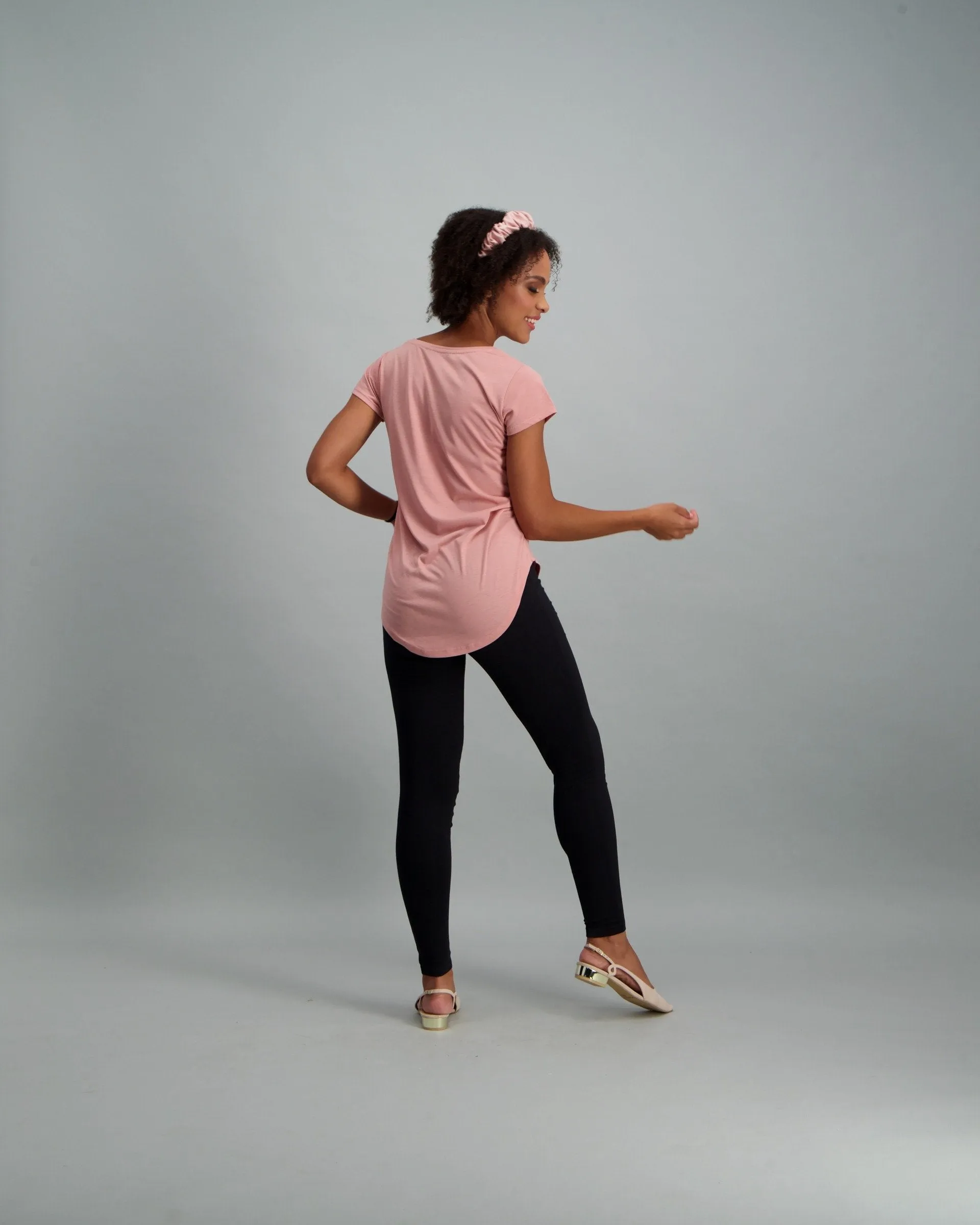 Ladies Core Pocket T-Shirt - Light Pink