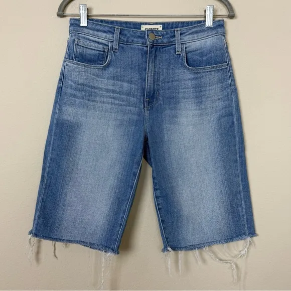 L'AGENCE Taylor High Rise Denim Short in Ashford