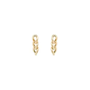 Large Curb Chain Drop Earrings