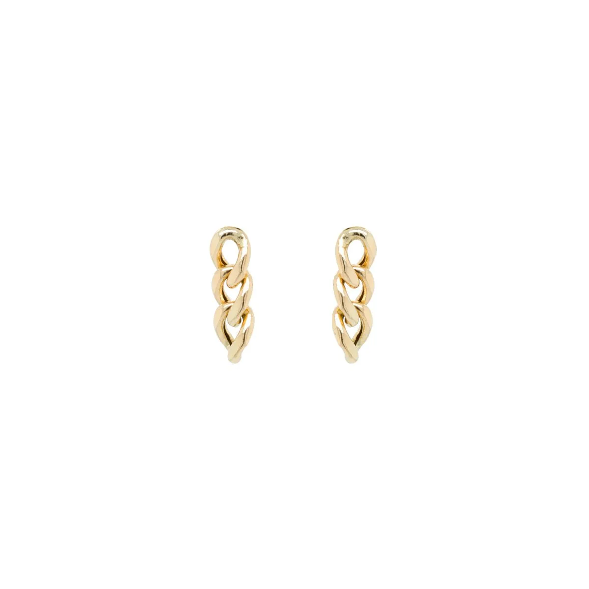 Large Curb Chain Drop Earrings