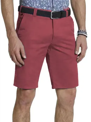 LCDN Men's Chino Shorts Stretch Fit Rose Red