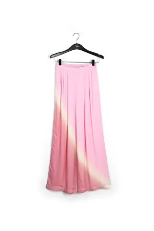 Light pink wide-leg tie-dye pants