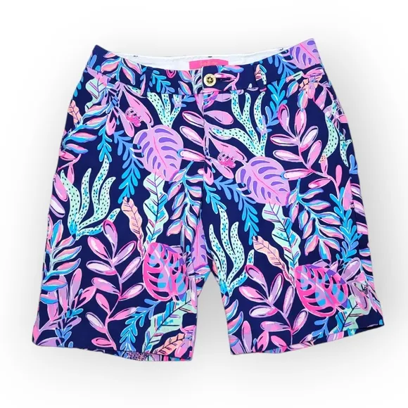 Lilly Pulitzer 9&quot; Natia Mid-Rise Knit Short Oyster Bay Navy You've Been Spotted