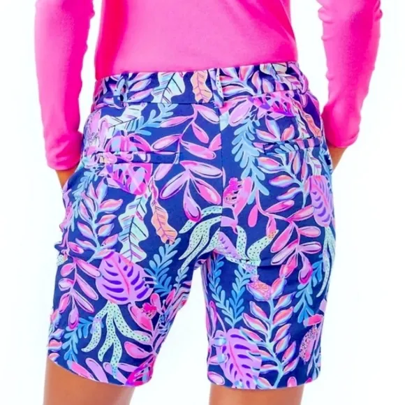 Lilly Pulitzer 9&quot; Natia Mid-Rise Knit Short Oyster Bay Navy You've Been Spotted