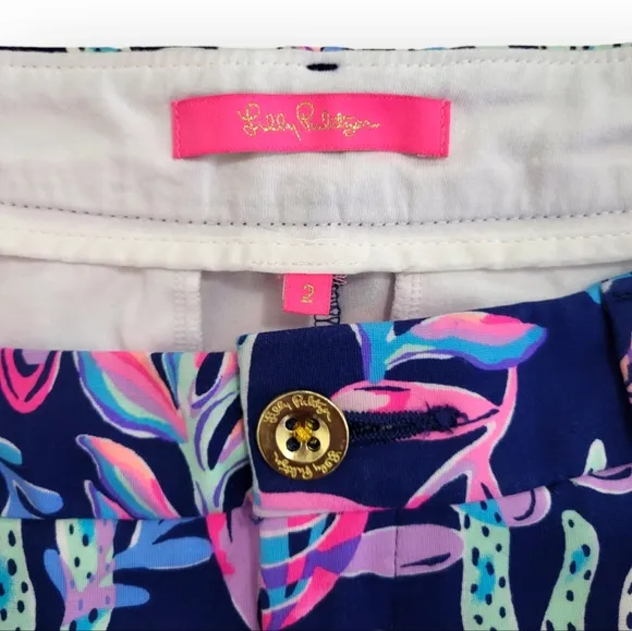 Lilly Pulitzer 9&quot; Natia Mid-Rise Knit Short Oyster Bay Navy You've Been Spotted