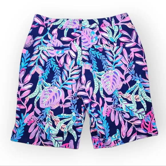 Lilly Pulitzer 9&quot; Natia Mid-Rise Knit Short Oyster Bay Navy You've Been Spotted