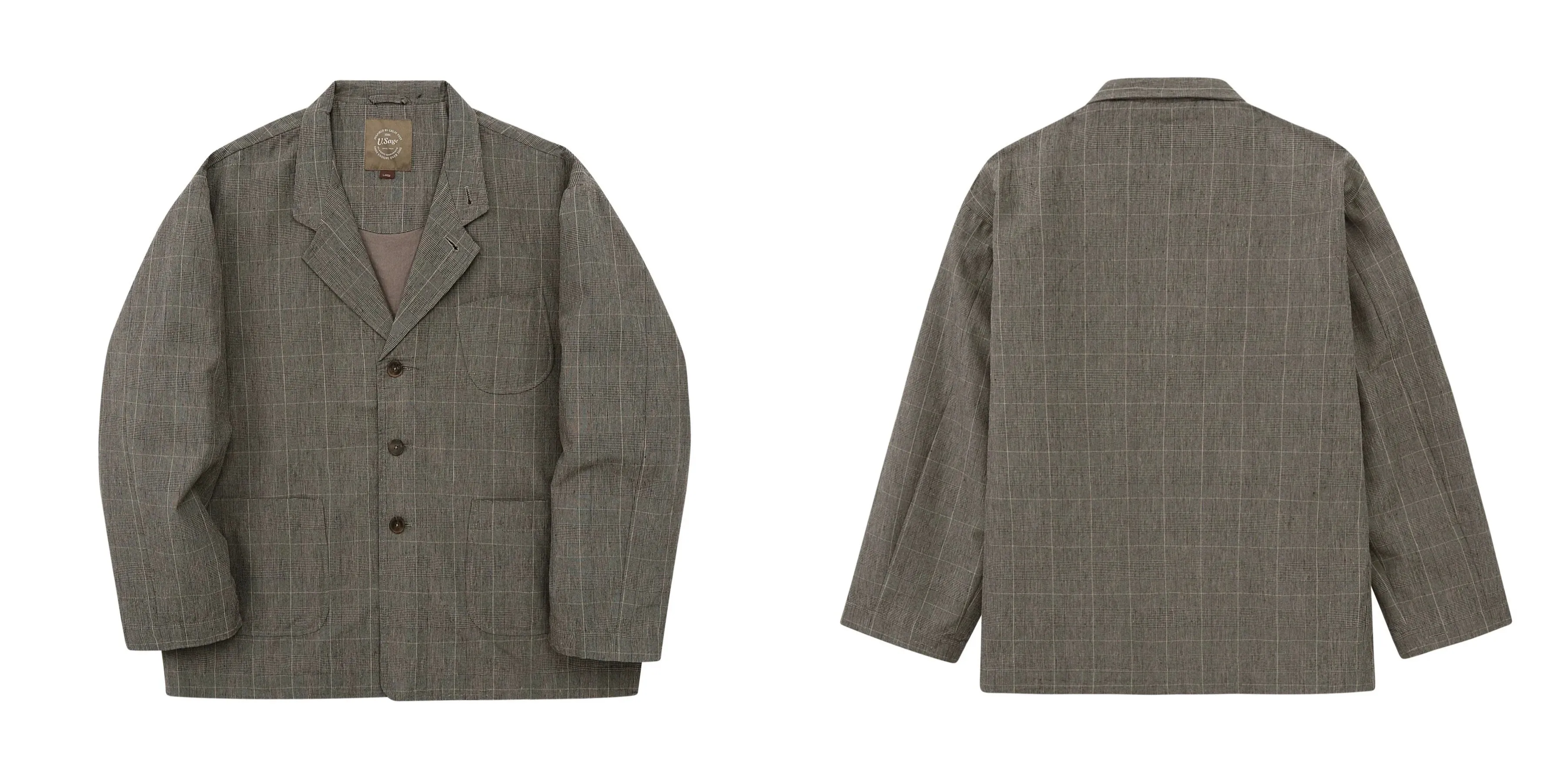 Linen Glen Check Blazer