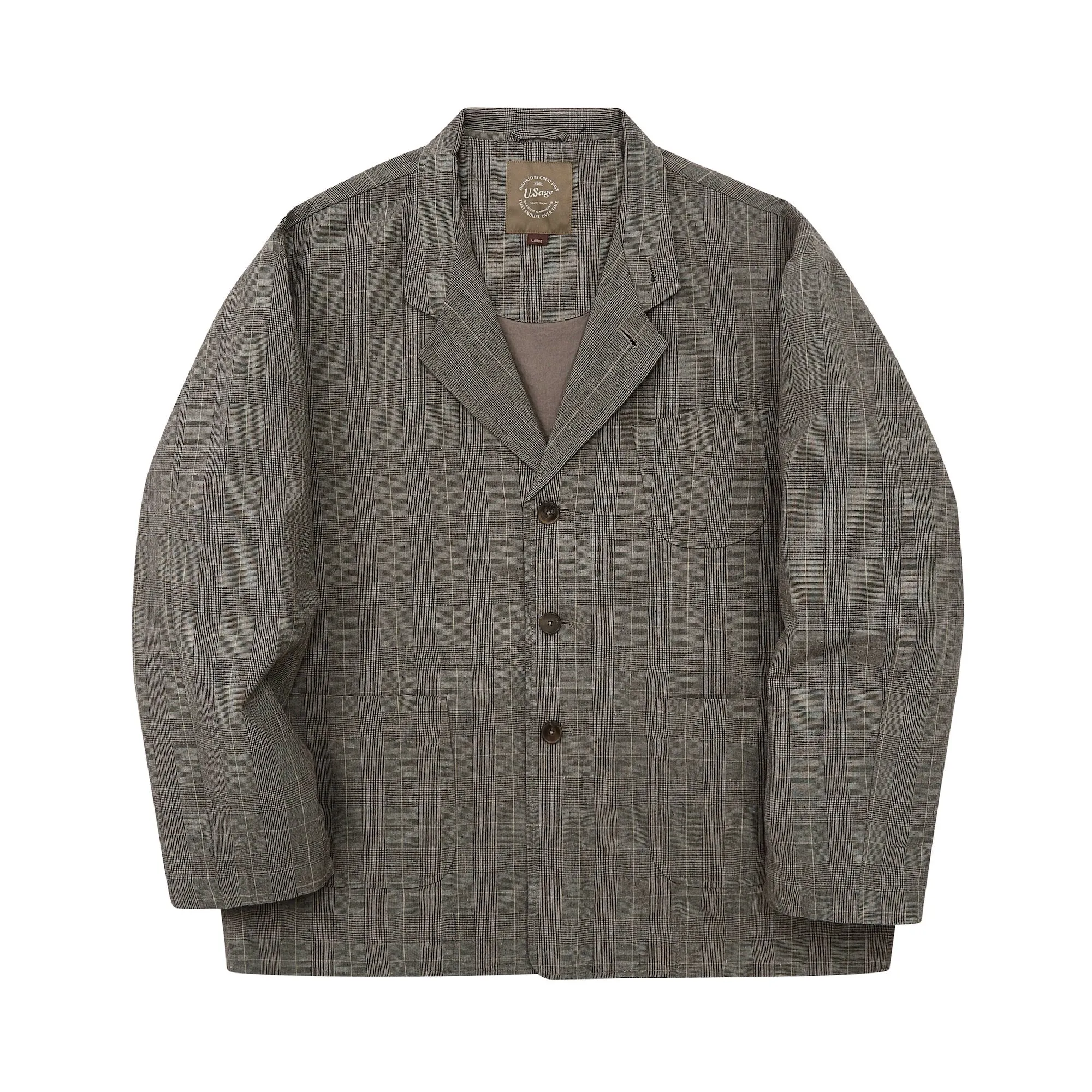 Linen Glen Check Blazer