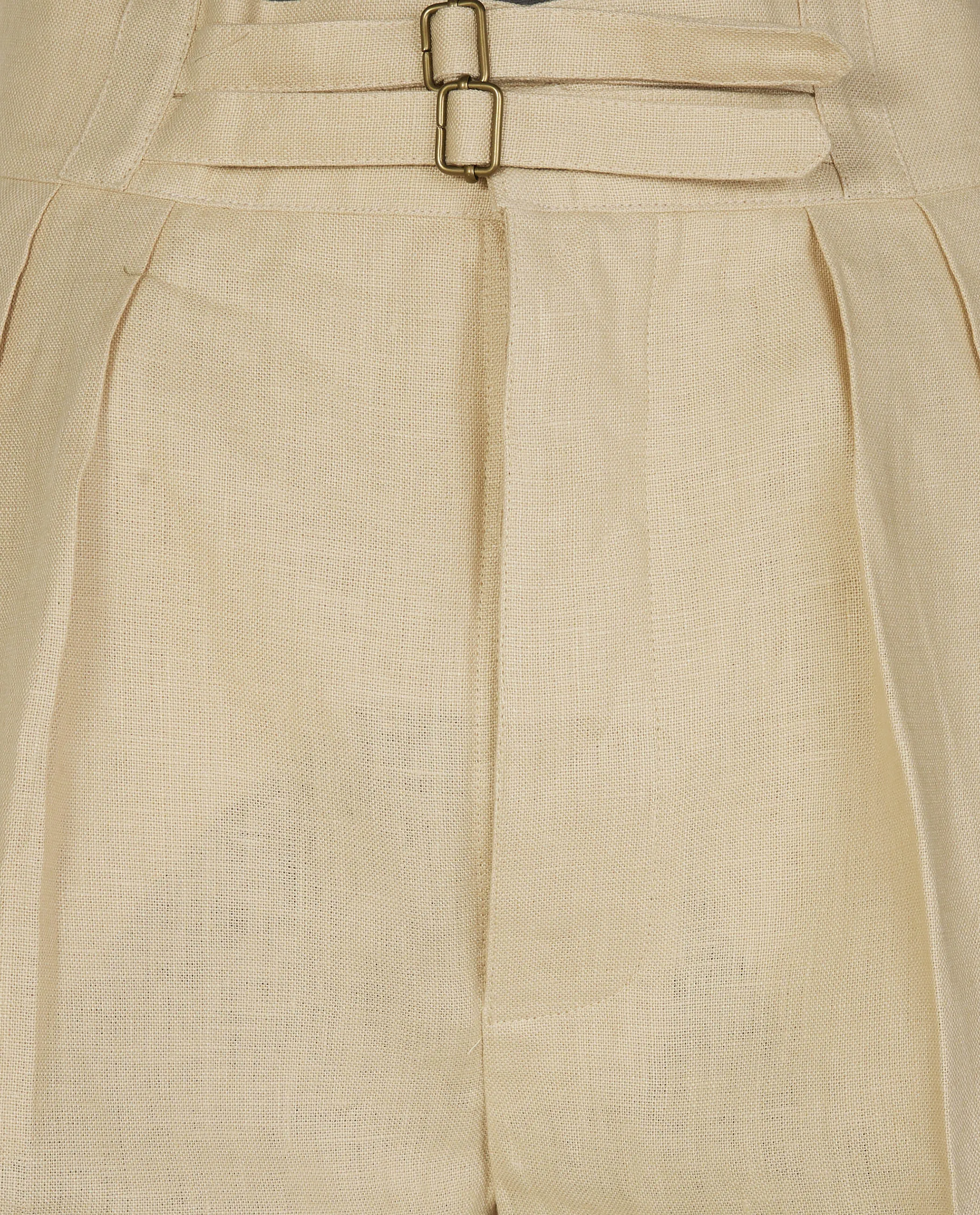 Linnen Safari Shorts - Lichtbruin