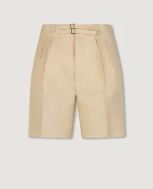 Linnen Safari Shorts - Lichtbruin