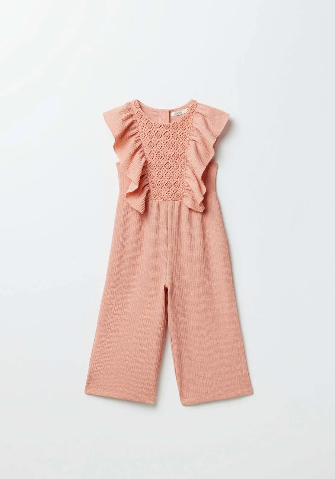 Long structured jumpsuit - Salmon