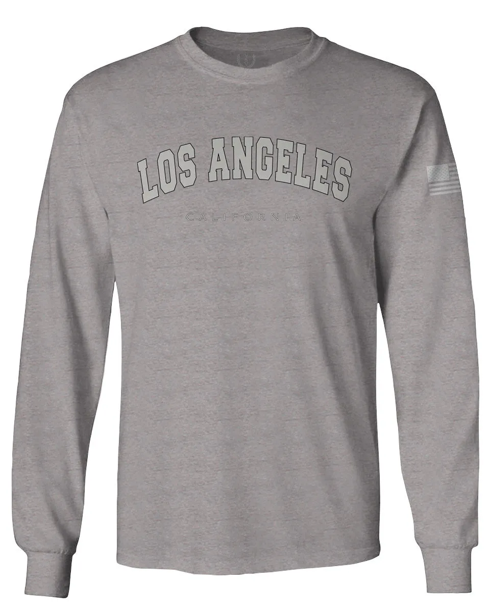 Los Angeles California Cali LA Retro Fonts mens Long sleeve t shirt