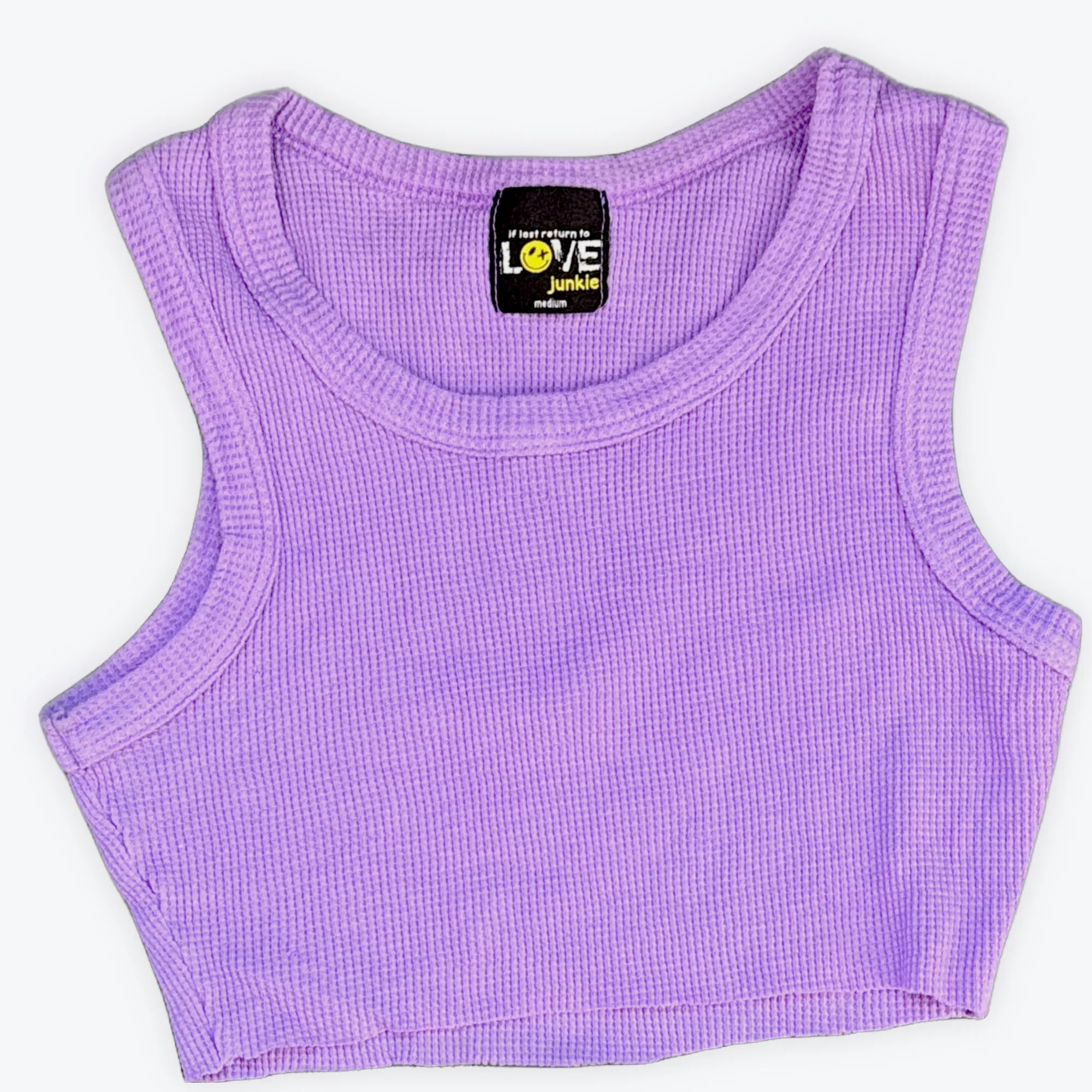 Love Junkie Thermal Cropped Tank