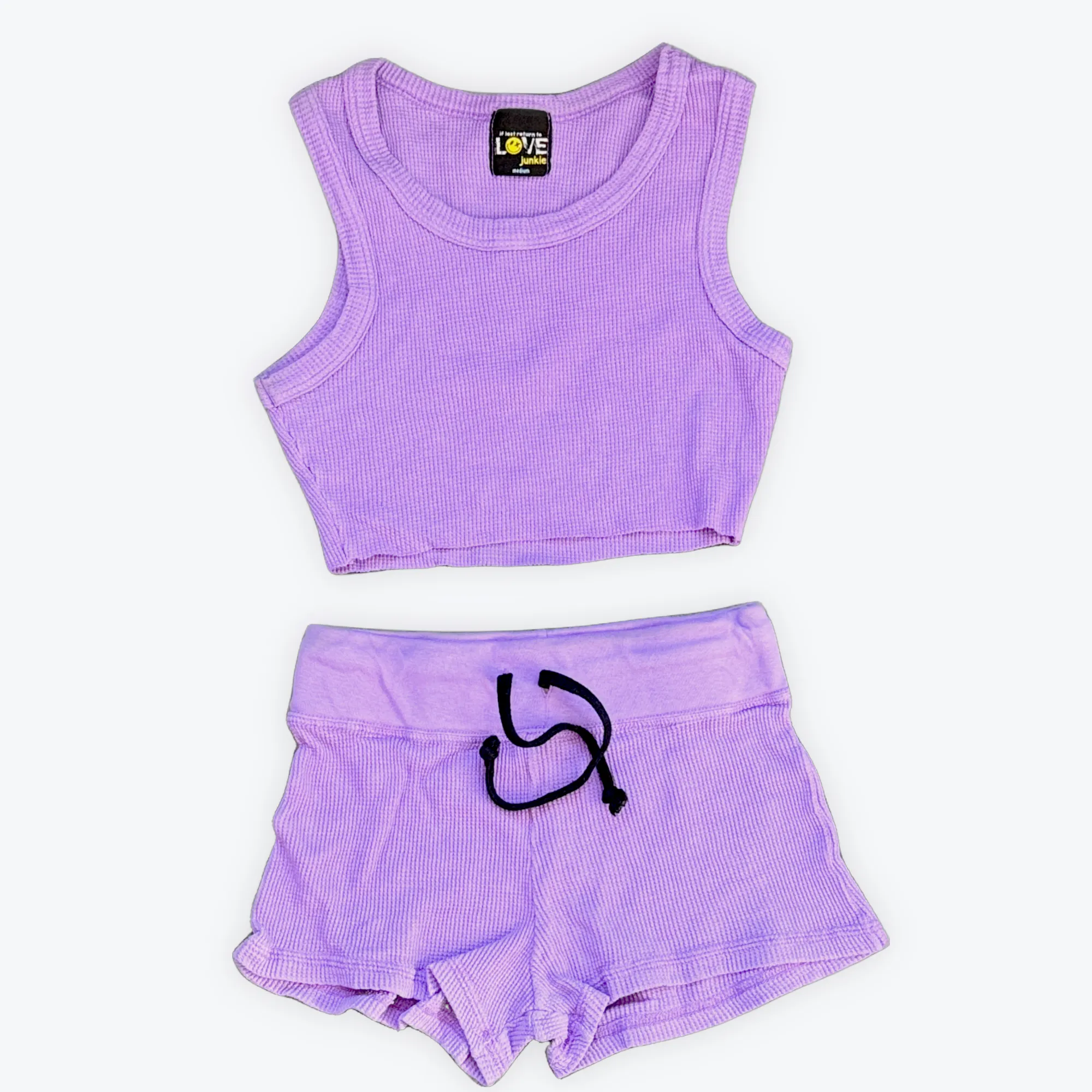 Love Junkie Thermal Cropped Tank