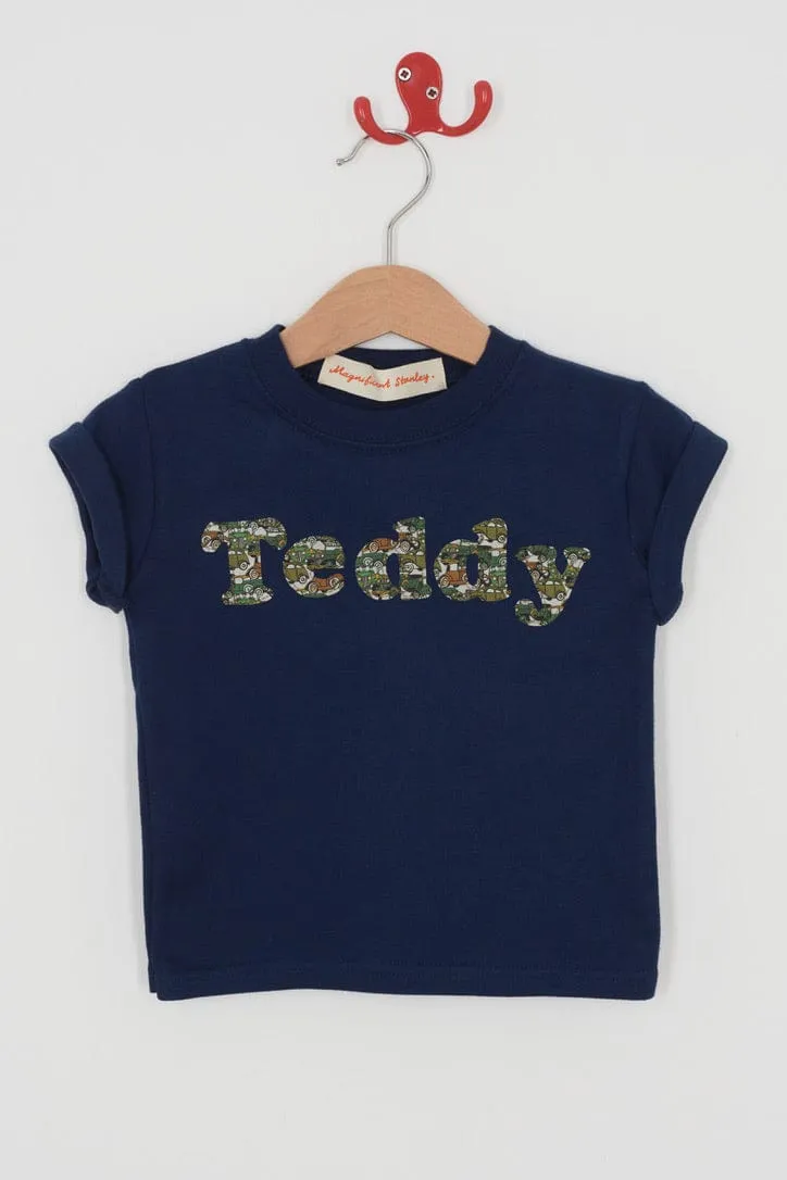 Lowercase Name T-Shirt in Choice of Liberty Print