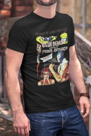 Lucha Movie Club: "BLUE DEMON VS EL PODER SATANICO" t-shirt