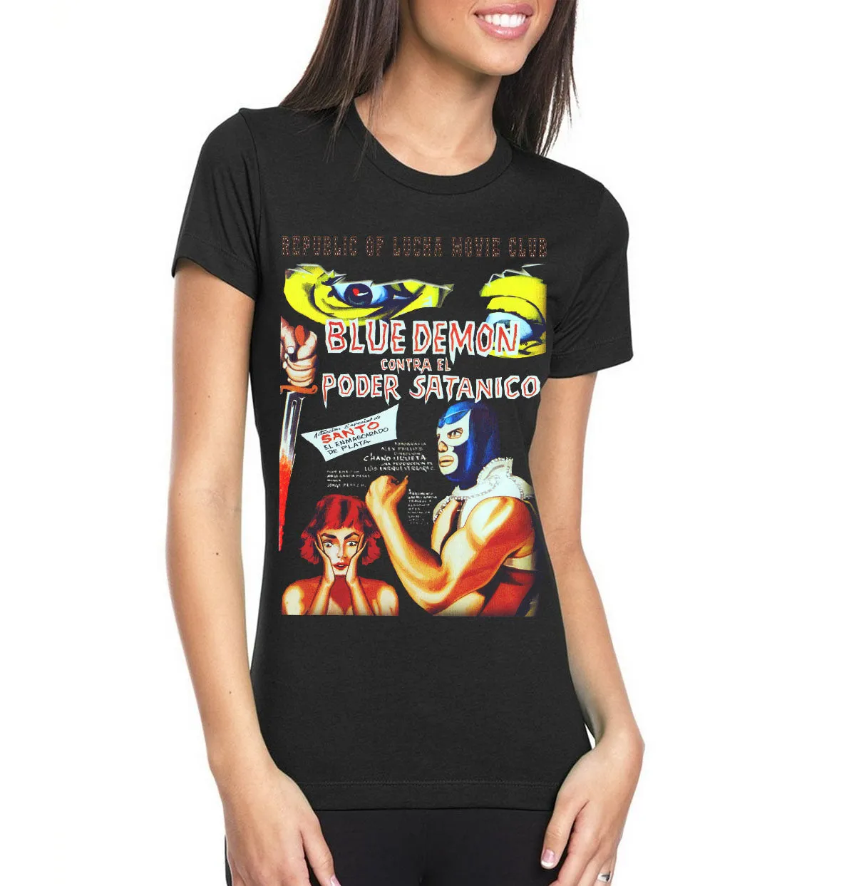 Lucha Movie Club: "BLUE DEMON VS EL PODER SATANICO" t-shirt