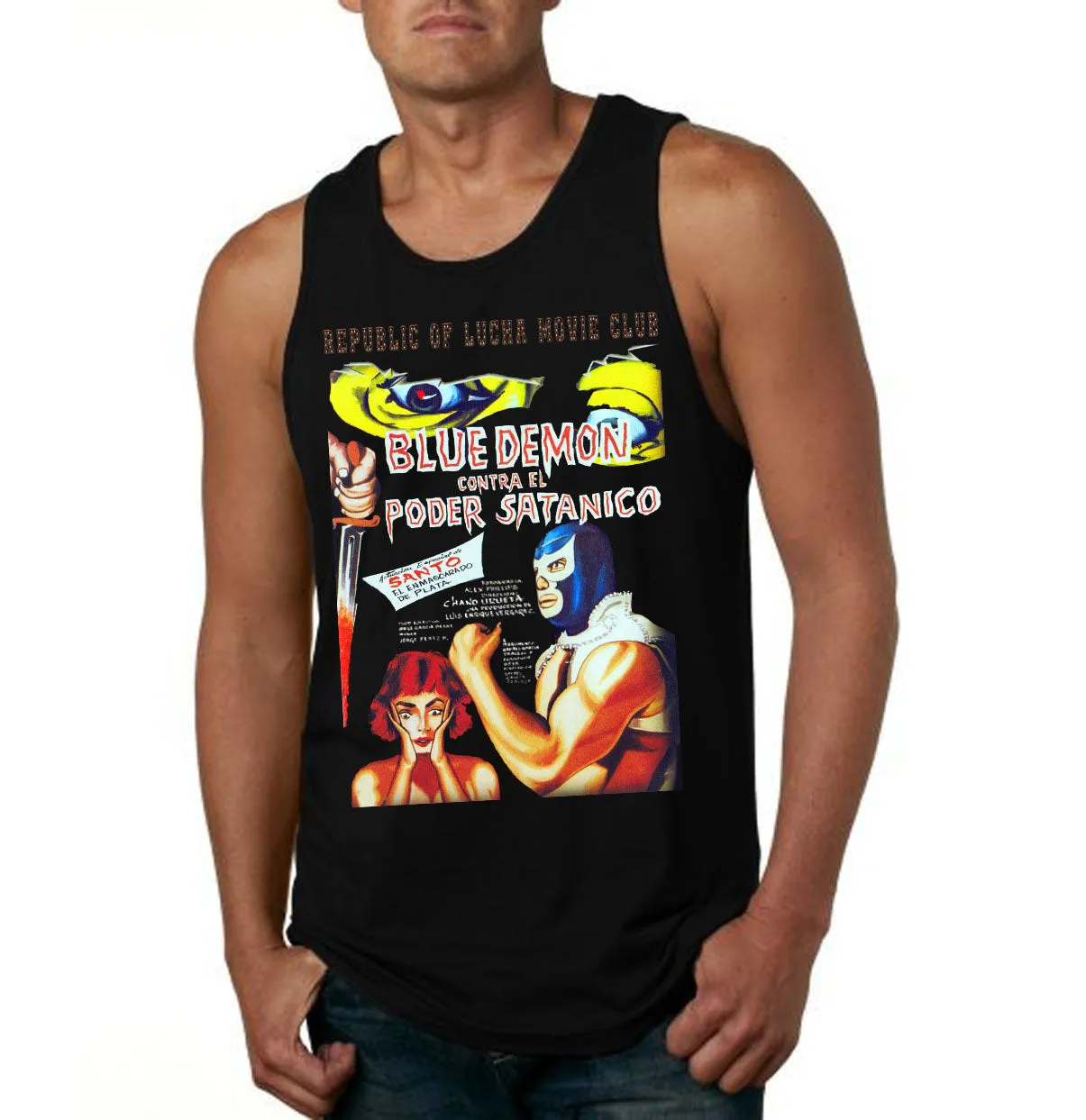 Lucha Movie Club: "BLUE DEMON VS EL PODER SATANICO" t-shirt
