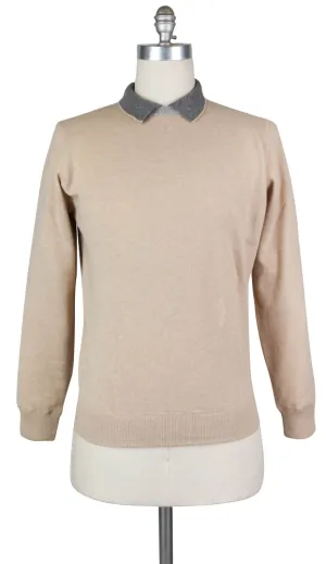 Luigi Borrelli Beige Sweater - Size: Large US / 52 EU