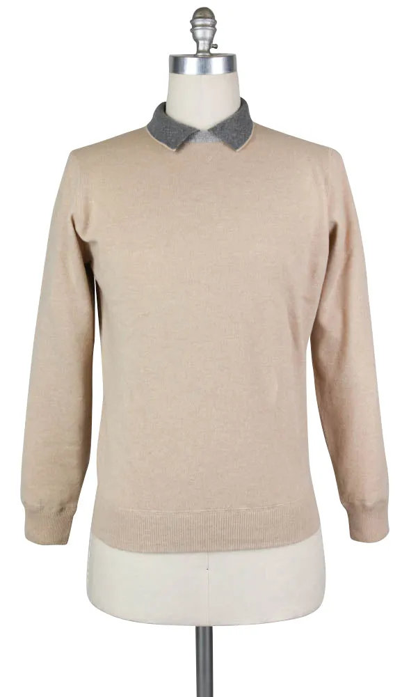 Luigi Borrelli Beige Sweater - Size: Large US / 52 EU