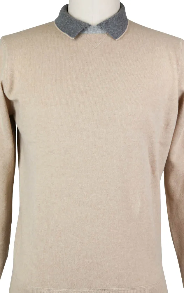 Luigi Borrelli Beige Sweater - Size: Large US / 52 EU